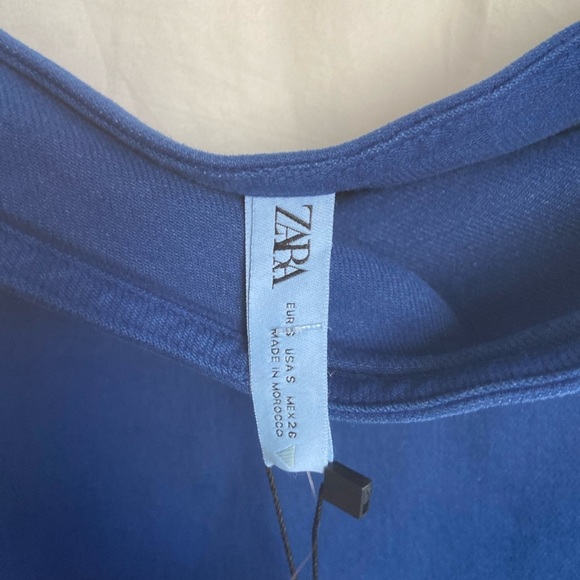 Zara Strapless Mini Bodycon Denim Dress Size Small NEW - Picture 11 of 13